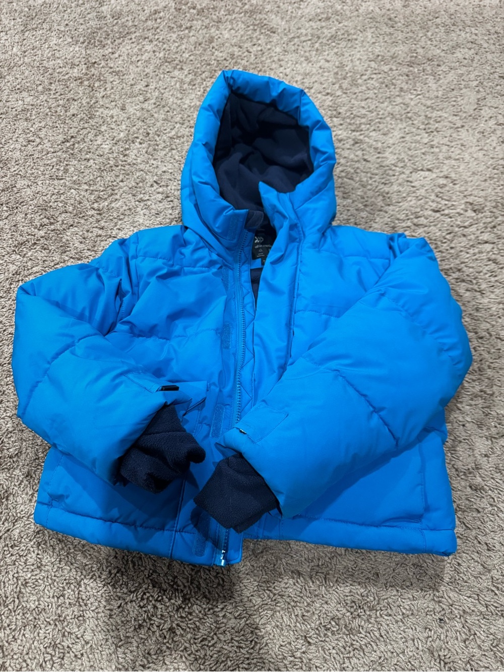 All in Motion Kids Blue Hooded Puffer Coat